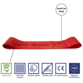 Láberősítő gumihurok Trendy Medical piros