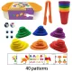 Montessori kreatív színes kavics puzzle