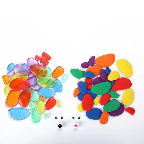 Montessori kreatív színes kavics puzzle