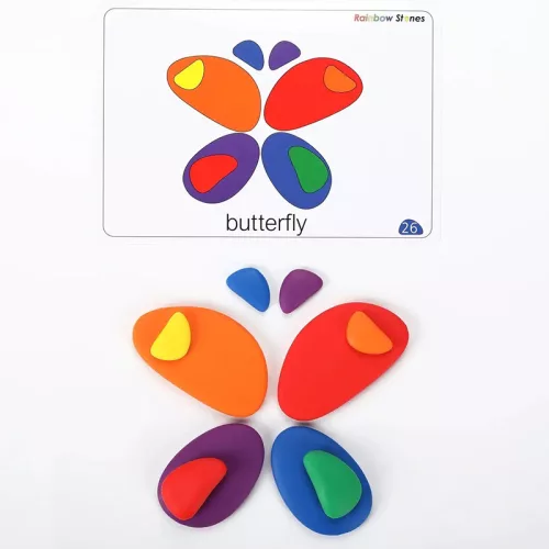 Montessori kreatív színes kavics puzzle