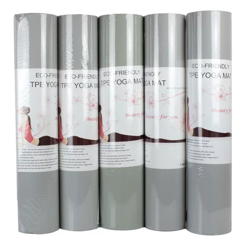 Jóga matrac 173x61x0,6 cm TPE szürke