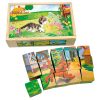 Bino 84175 Képkocka fa puzzle állatok 15 db-os +18 hónapos kortól