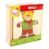 Bino 88047 Willi a medve öltöztető puzzle +3 éves kortól
