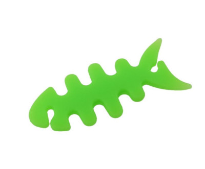 Univerzális fülhallgató tartó, 3D hal minta, zöld