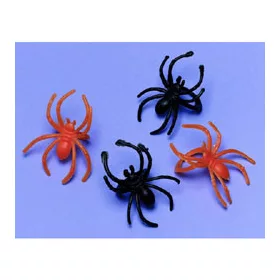 Narancssárga és Fekete Pókos Halloween Gyűrűk, 30 db-os
