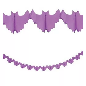   Lila Denevér Mintás Girland – 300 cm hosszú Halloween dekoráció