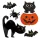 Halloween Mintás Zselés Ablakdekoráció – 6 db Cica, Denevér, Tök, Pók Mintás Üveg Matrica