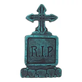   RIP feliratú kereszt sírkő Halloween dekoráció – 42x23 cm