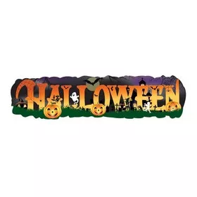 Halloween Banner – Kartonpapír Dekoráció, 90 cm x 22 cm