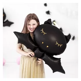 Denevér Formájú Halloweeni Fólia Lufi, 80 cm-es