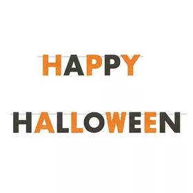   Happy Halloween Glitteres Parti Betűfüzér – 270 cm hosszú Halloween dekoráció