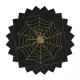Fekete Arany Pókháló Mintás Halloween Parti Szalvéta – 33×33 cm, 16 db