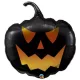 Rémisztő Tök - Black Jack fekete- narancs Fólia Lufi Halloween-re, 89 cm