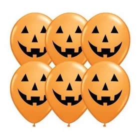   Happy Jack mosolygós lufi Halloween-dekorhoz – 6 db, 28 cm