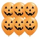 Happy Jack mosolygós lufi Halloween-dekorhoz – 6 db, 28 cm