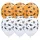Narancs‑fehér pókháló és pók mintás Halloween lufi – 6 db (28 cm)