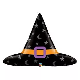 Halloween boszikalap fólia lufi – 102 cm nagyságban