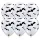 Denevér mintás latex lufi Halloween-re – 6 db átlátszó, 28 cm-es dekorációs lufi