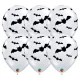 Denevér mintás latex lufi Halloween-re – 6 db átlátszó, 28 cm-es dekorációs lufi