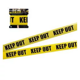   Keep Out feliratú Halloween kordonszalag – 6 méteres nejlon figyelmeztető szalag