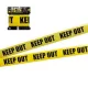 Keep Out feliratú Halloween kordonszalag – 6 méteres nejlon figyelmeztető szalag