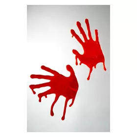   Véres Kézlenyomat Halloween Ablakdekoráció – 2 db-os szett