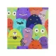 Színes Szörnyecskés Papír Szalvéta – Cuki Halloween Parti Szalvéta, 33×33 cm, 8 db-os
