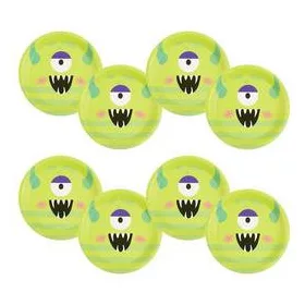   Szörnyecskés Halloween Parti Papír Tányér – 23 cm, 8 db