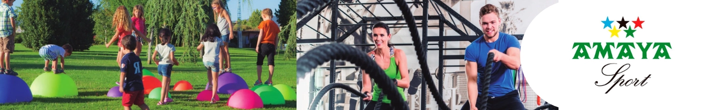 Amaya Sport mozgásfejlesztő és sporteszköz válogatás: színes egyensúlyozó pálya, medicinlabdák és fitnesz kiegészítők aktív játékhoz és edzéshez.