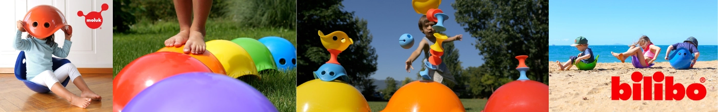 Moluk Bilibo nyitott végű fejlesztő játékok teljes palettája: Game Box, Mini készletek és kiegészítők