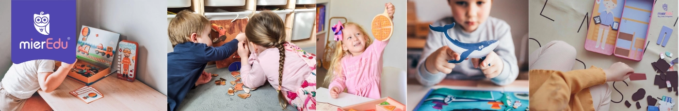 MierEdu innovatív fejlesztőjátékok: Digitális rajztábla, mágneses foglalkoztató és hangot adó 3D oroszlán puzzle.