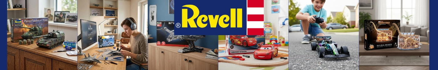 Revell makett világ: ragasztható és pattintós modellek, makettfestékek és Airbrush szerszámok teljes kínálata.
