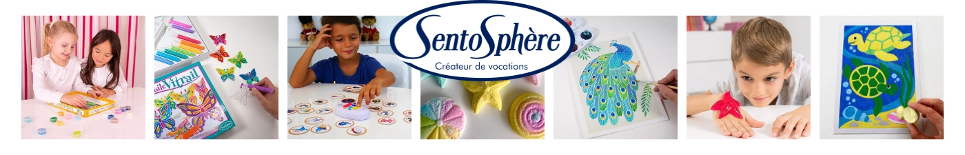 Sentosphere prémium francia kreatív játékok a Kreatívjáték webáruházban: Aquarellum vízfestő készletek, homokszórós képek, tudományos fürdőbomba- és parfümkészítő laborok, Illatlottó társasjáték és ékköves képkészítők.