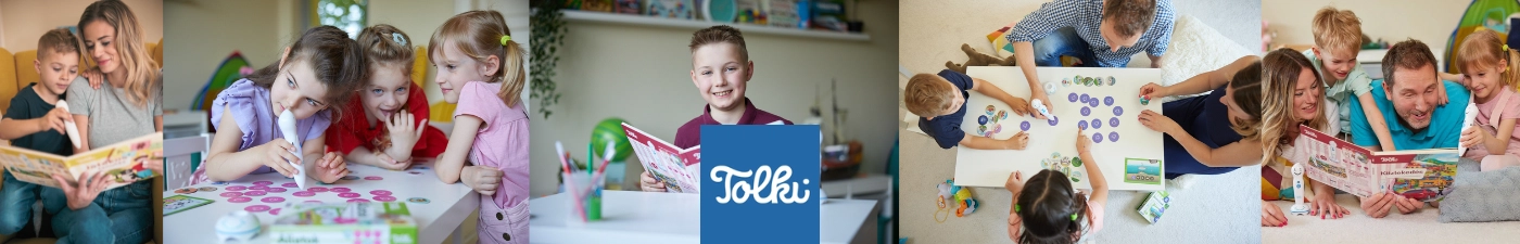 Tolki interaktív oktatójáték és hangoskönyv kínálat: elektronikus tollal ellátott Játékos tanulás és Dinoszauruszok készletek, emberi test hangoskönyv, hangalapú memóriajátékok és interaktív földgömb a Kreativjatek.hu webáruházban.
