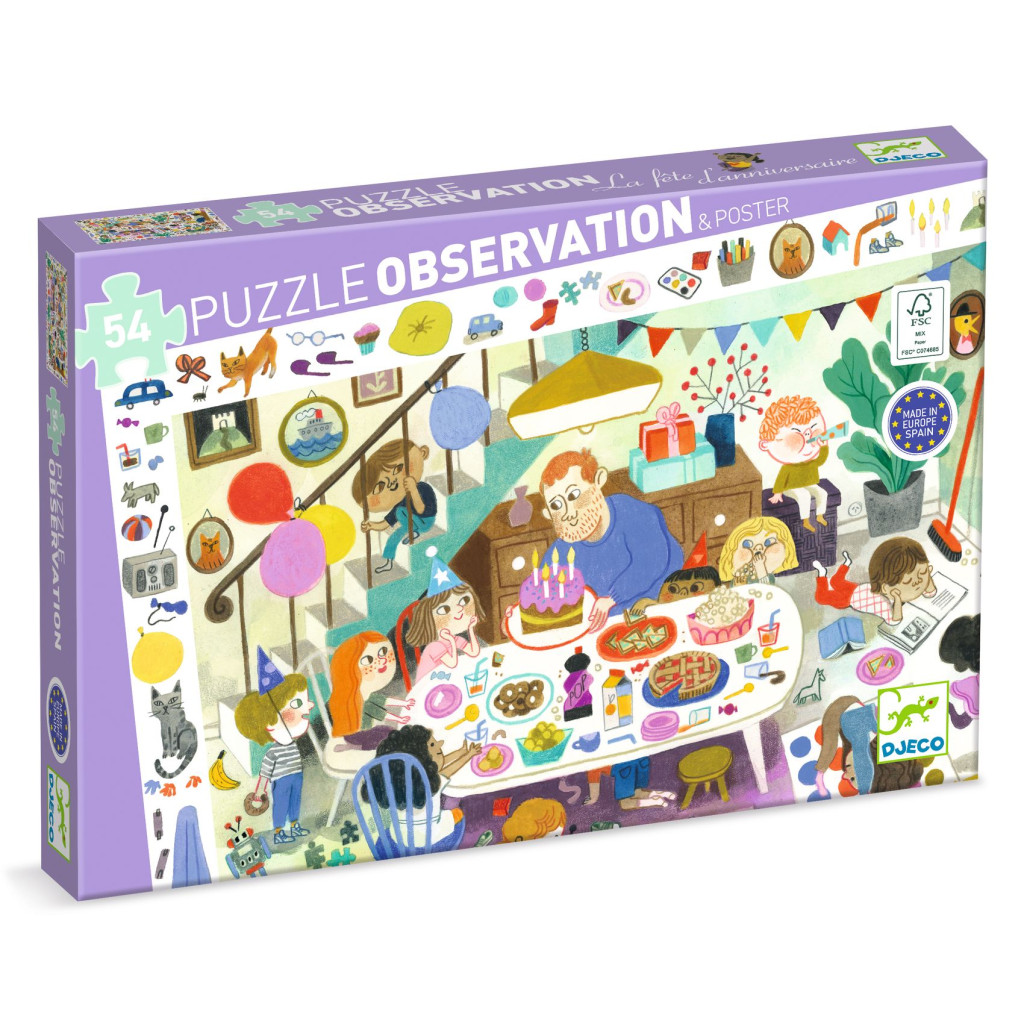 Szülinapi parti megfigyelő puzzle
