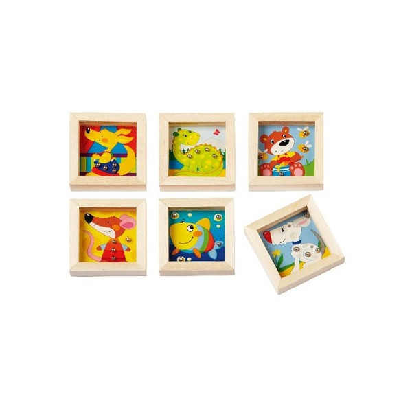 Türelemjáték 6 féle mintával, 4 golyóval